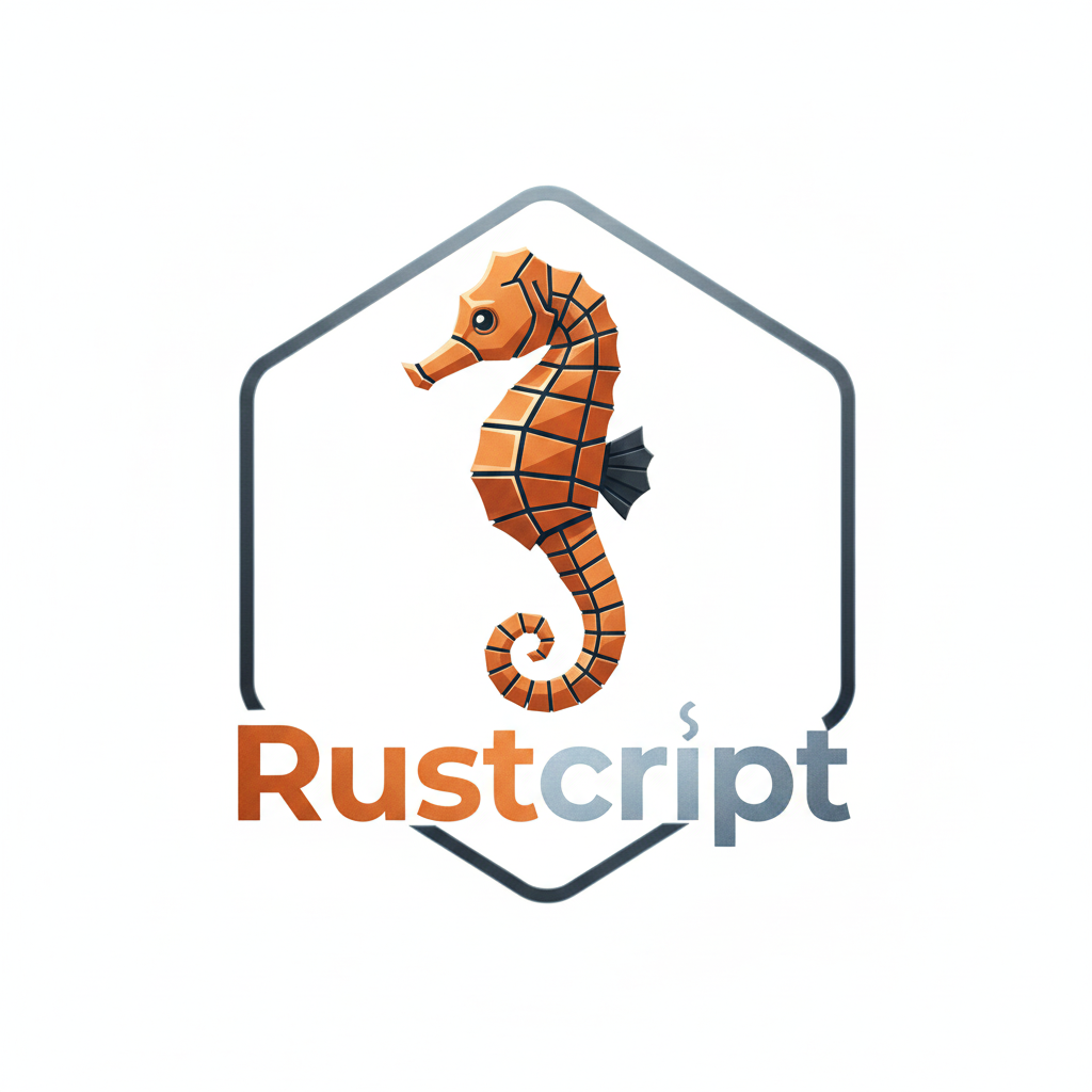 Rustcript Seahorse Logo